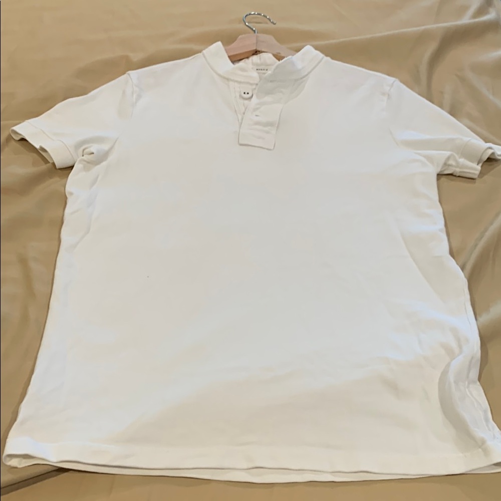 Abercrombie & Fitch White Polo Shirt Timeless Classic